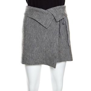 Isabel Marant Wool Faux Wrap Lyneth Mini Skirt